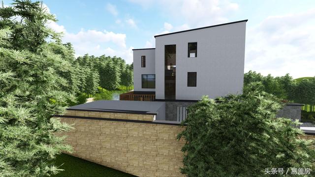 四層豪華現(xiàn)代別墅設(shè)計(jì)圖，框架結(jié)構(gòu)，主體造價(jià)65萬左右