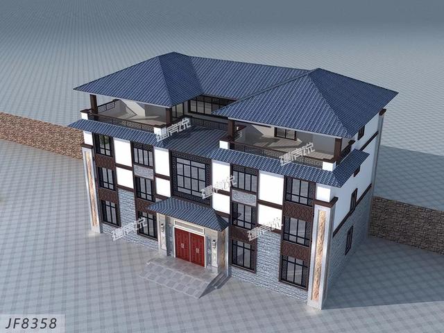 占地三百多平方米的新中式別墅設(shè)計(jì)圖，如此氣派的房子必定會(huì)提高生活品質(zhì)