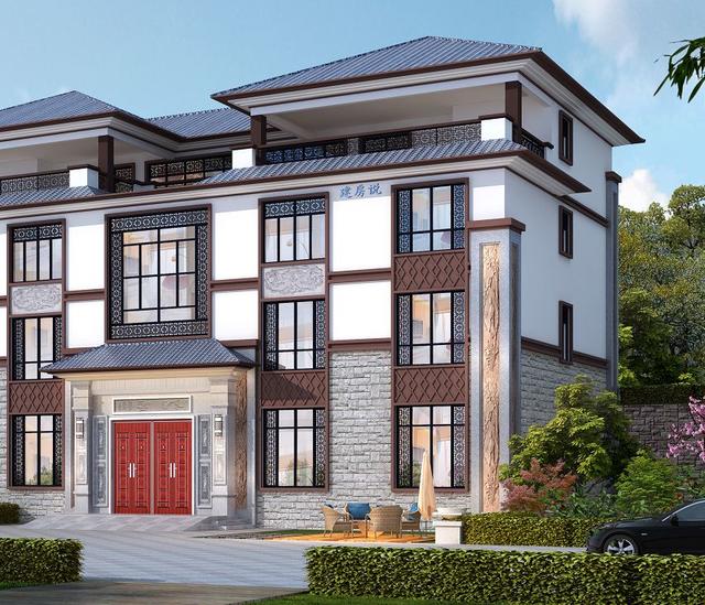 占地三百多平方米的新中式別墅設(shè)計(jì)圖，如此氣派的房子必定會(huì)提高生活品質(zhì)