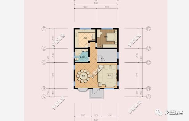 這棟平屋頂簡約田園風(fēng)別墅設(shè)計(jì)圖，多臥室，多套房，還帶大院子