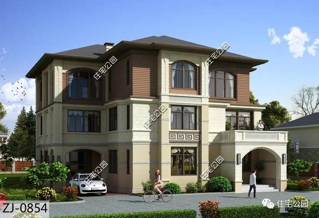 建農村奢華復古別墅，享高品質生活，這款復古別墅設計圖送給大家