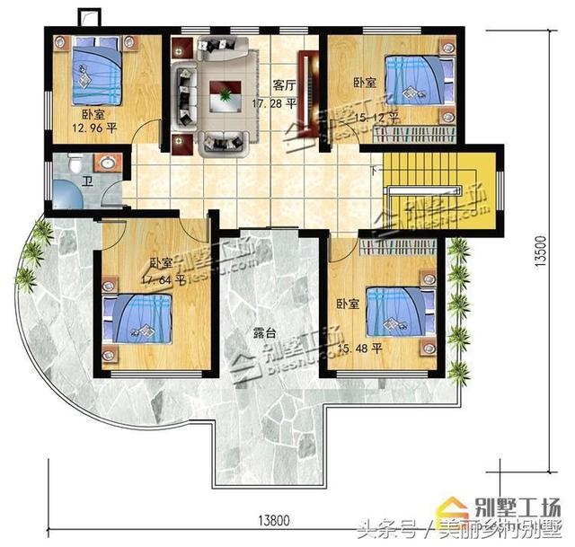 農(nóng)村二層別墅設(shè)計圖，22萬就能建，鄰居見了可羨慕了