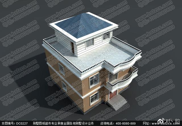 新農(nóng)村二層半自建房設(shè)計(jì)全套施工圖效果圖，符合農(nóng)村生活需要