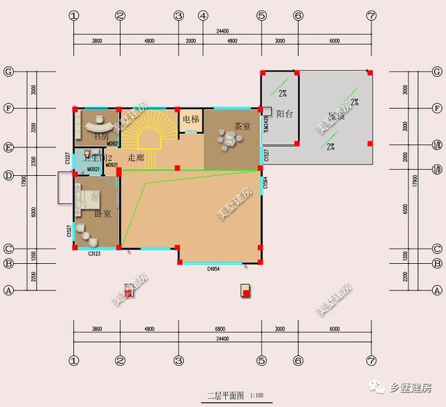 四層農(nóng)村自建別墅設(shè)計(jì)圖，外觀造型簡約大氣，外觀造型覺得令你贊嘆不覺。