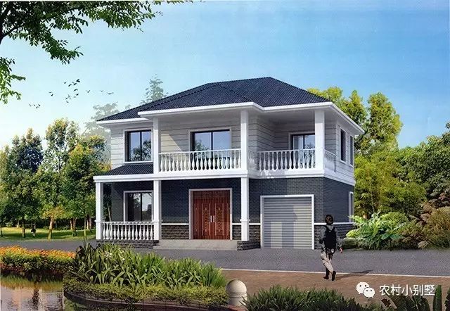 12.6x10米實(shí)用簡(jiǎn)單二層農(nóng)村住宅設(shè)計(jì)圖，帶車庫(kù)