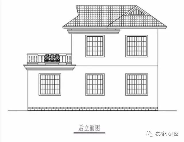 11.6x9米二層現(xiàn)代小別墅圖，帶開放式車庫(kù)和大露臺(tái)