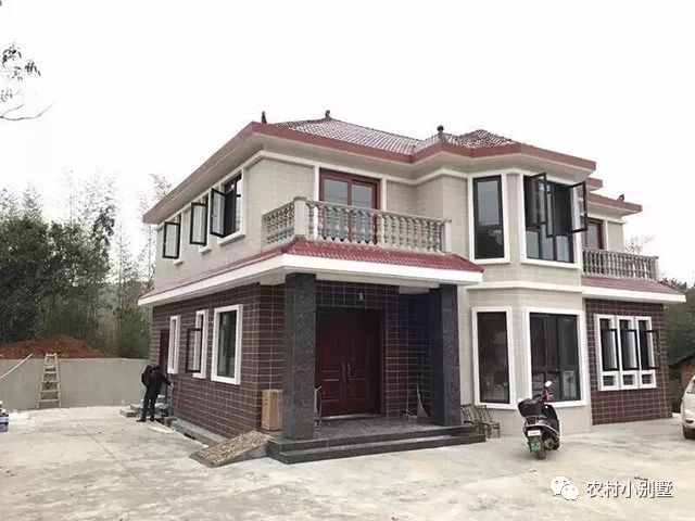 12.3x9米二層小別墅設(shè)計(jì)圖，附多張建好的實(shí)拍圖，爆款