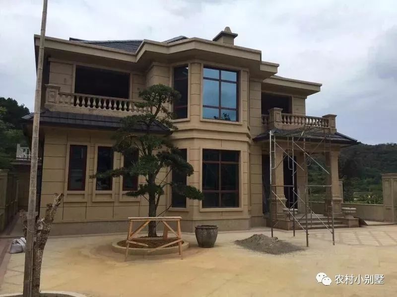 12.3x9米二層小別墅設(shè)計(jì)圖，附多張建好的實(shí)拍圖，爆款