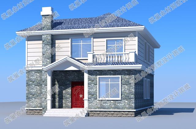 15×11米二層農(nóng)村小別墅設(shè)計(jì)圖，外觀造型明麗獨(dú)特，主體造價(jià)28萬。