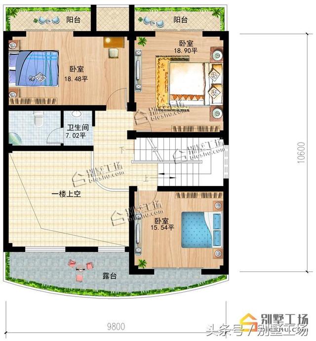 三層半農(nóng)村別墅設(shè)計圖，占地144.67㎡，帶夾層設(shè)計，漂亮實(shí)用，造價36萬~45萬左右。