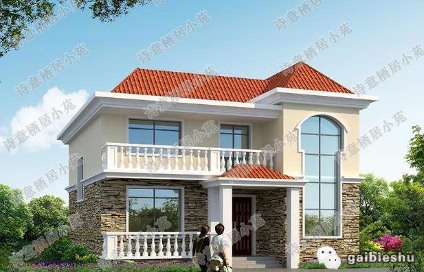 3廳5臥二層高檔別墅設計圖，簡約大氣，主體造價大概25萬。