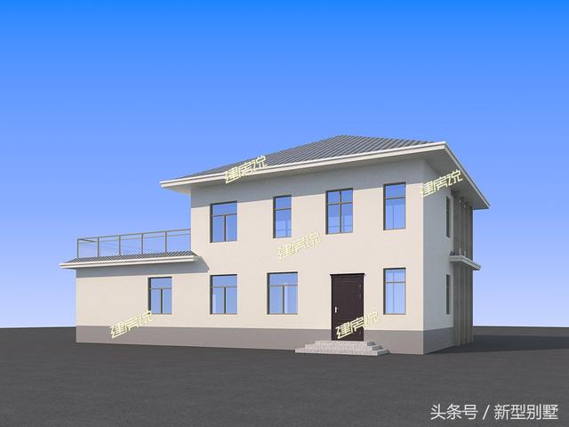 帶車庫的農(nóng)村二層小別墅設計圖，占地面積215平方米，簡約美觀，建在鄉(xiāng)下最好不過了。