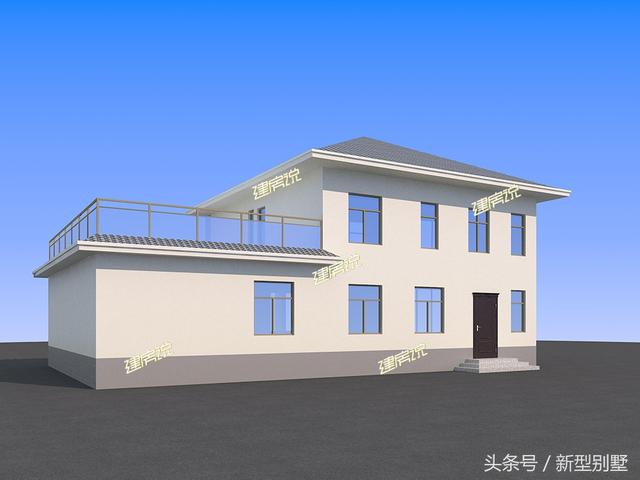 帶車庫的農(nóng)村二層小別墅設計圖，占地面積215平方米，簡約美觀，建在鄉(xiāng)下最好不過了。