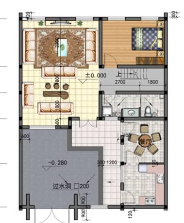 經(jīng)典中式風(fēng)的雙拼三層別墅設(shè)計(jì)圖，主體造價(jià)大概70萬(wàn)。