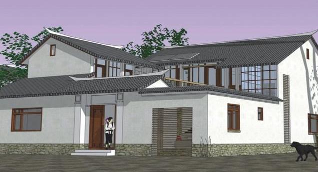 13.3X11.9米中式二層別墅設(shè)計圖，帶車庫，想必會勾起你對家鄉(xiāng)的思念。