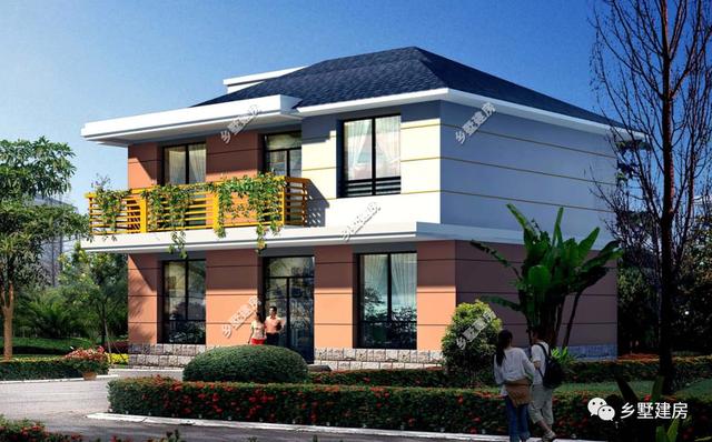 兩棟二層別墅設(shè)計(jì)圖，都是簡約風(fēng)格，二十萬以內(nèi)的別墅！