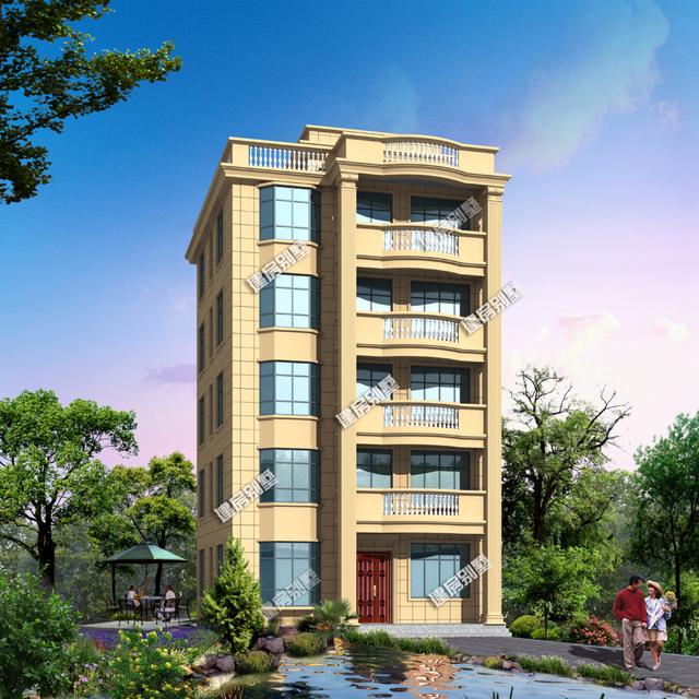 9.6x11.2五層別墅設(shè)計(jì)圖，小房身，豪華大氣！