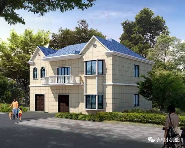 13x10二層帶地下室小別墅設計圖，外觀時尚