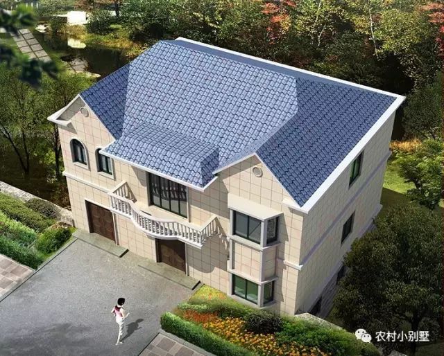 13x10二層帶地下室小別墅設計圖，外觀時尚