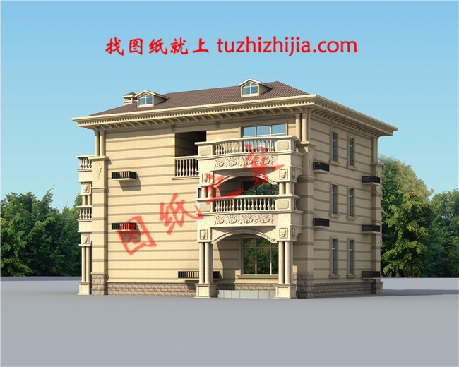 豪華三層別墅設(shè)計(jì)圖紙，戶型極佳，帶書房和棋牌室、KTV