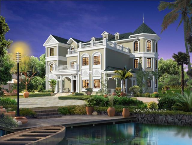 四棟三層別墅設(shè)計圖，簡單實用，戶型溫馨，適合農(nóng)村建設(shè)。