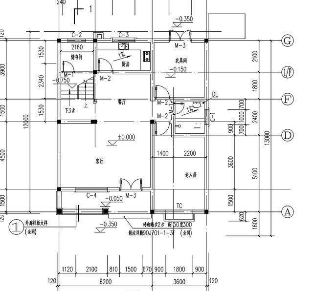 10×13米三層中式別墅設(shè)計圖，戶型別致雅觀，布局合理實用，主體造價大概28萬。