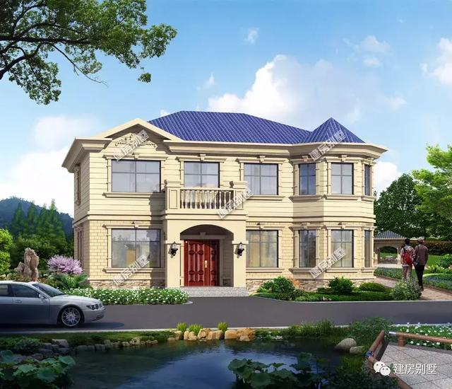 14.5×12.5米農(nóng)村二層自建房，既美觀又實(shí)用，帶旋轉(zhuǎn)樓梯，建房必選的一款。