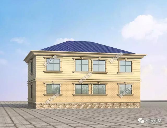 14.5×12.5米農(nóng)村二層自建房，既美觀又實(shí)用，帶旋轉(zhuǎn)樓梯，建房必選的一款。