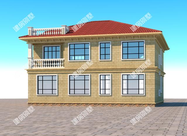 14.68x15.36農(nóng)村二層別墅設計圖，有獨立的堂屋，不僅實用，而且外觀很有排面，主體造價30萬