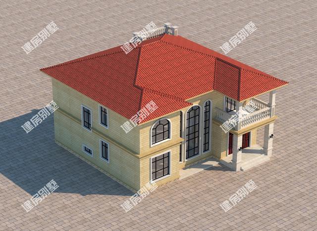 14.68x15.36農(nóng)村二層別墅設計圖，有獨立的堂屋，不僅實用，而且外觀很有排面，主體造價30萬