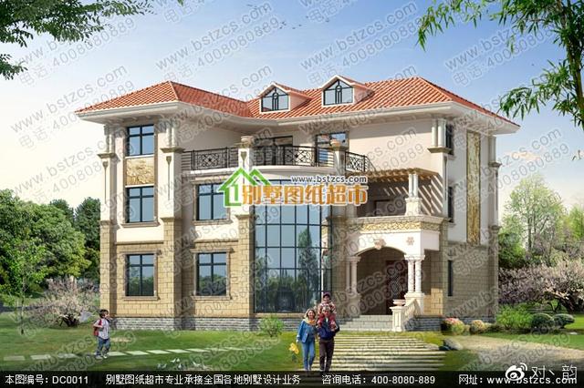 占地166平的三層別墅設(shè)計(jì)圖，豪華大氣，有氣場。