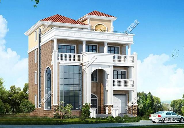 兩棟三層別墅設(shè)計(jì)圖，都是帶車庫(kù)+多陽(yáng)臺(tái)，更符合多數(shù)農(nóng)村朋友的需求。