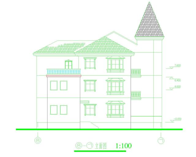 最新出品的18x16米三層尖頂歐式自建房，帶外觀效果圖。