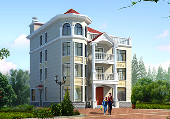 農(nóng)村四層別墅設(shè)計圖紙及效果圖，整體氣派細(xì)節(jié)處卻精雕細(xì)琢