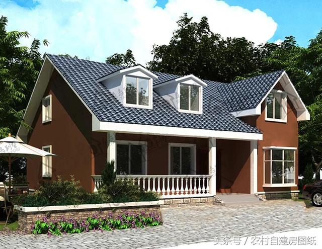 造價(jià)15萬(wàn)的一層半別墅設(shè)計(jì)圖，經(jīng)濟(jì)實(shí)用，建出來(lái)不比高層別墅差。