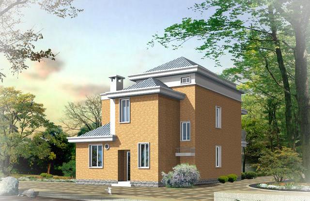 農(nóng)村三層小戶型別墅設(shè)計(jì)圖，帶閣樓，施工難度不高，適合大部分農(nóng)村家庭建造。