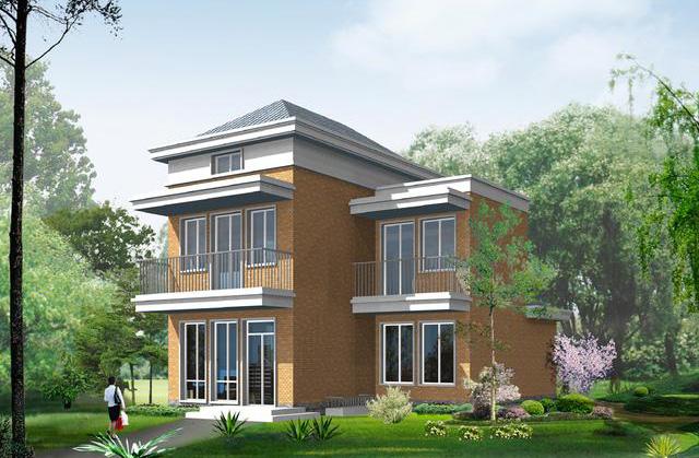 農(nóng)村三層小戶型別墅設(shè)計(jì)圖，帶閣樓，施工難度不高，適合大部分農(nóng)村家庭建造。