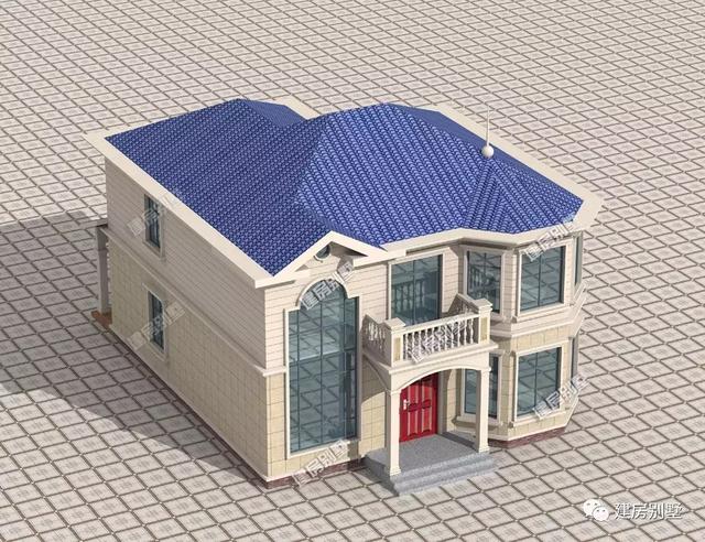 11.2×13.8米二層農(nóng)村別墅設(shè)計圖，造價不高，外觀這般美，對于小家庭來說最合適不過的了。