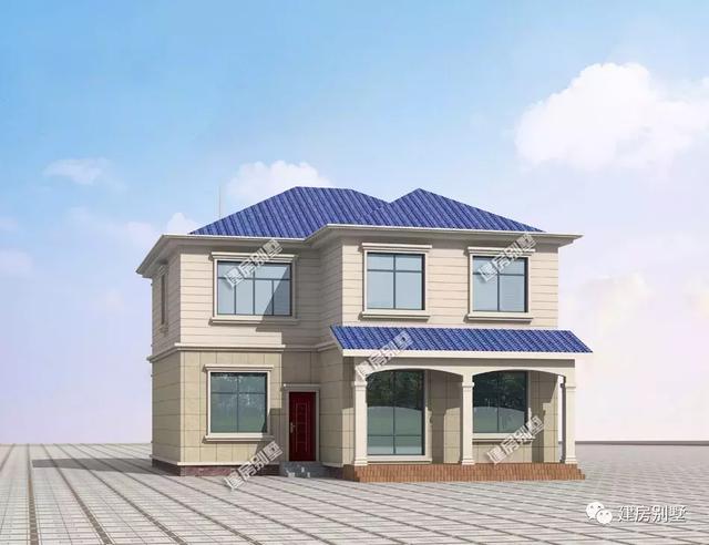 11.2×13.8米二層農(nóng)村別墅設(shè)計圖，造價不高，外觀這般美，對于小家庭來說最合適不過的了。