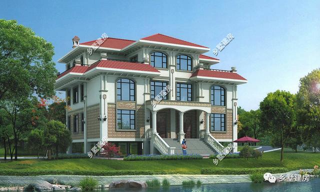 兩套雙拼農(nóng)村別墅設(shè)計(jì)圖，一棟是三層的，一棟是二層帶閣樓的，你更中意哪一款呢？