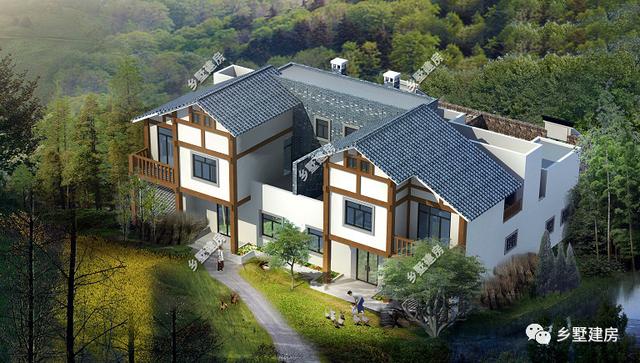 兩套雙拼農(nóng)村別墅設(shè)計(jì)圖，一棟是三層的，一棟是二層帶閣樓的，你更中意哪一款呢？