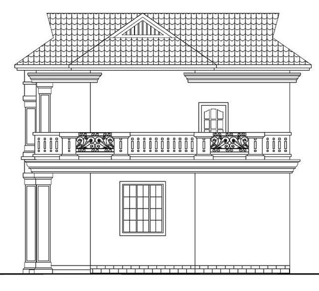 二層農(nóng)村最時(shí)尚的別墅設(shè)計(jì)圖，設(shè)開放式車庫和露臺，布局合理，結(jié)構(gòu)簡單，施工便利。