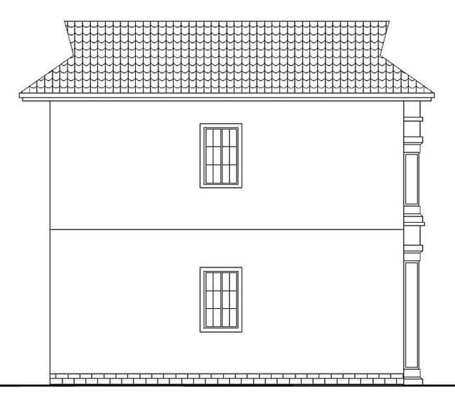 二層農(nóng)村最時(shí)尚的別墅設(shè)計(jì)圖，設(shè)開放式車庫和露臺，布局合理，結(jié)構(gòu)簡單，施工便利。