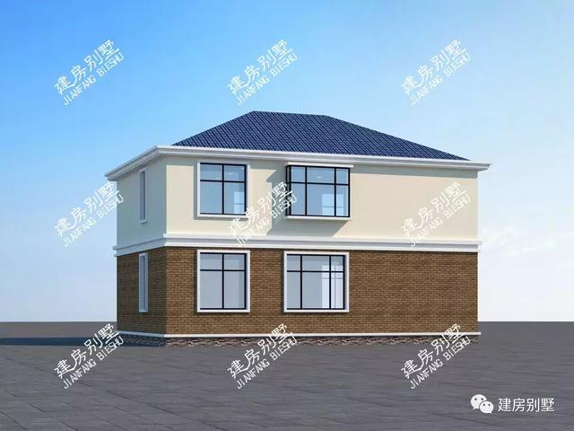 兩棟都是12.6×11.8米的二層別墅設(shè)計(jì)圖，外觀造型簡(jiǎn)約，看著就很賞心悅目。