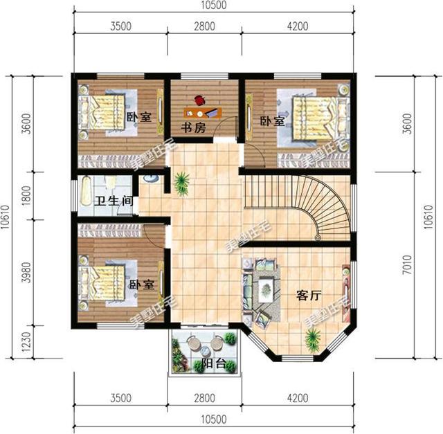 六棟占地面積小的二層農(nóng)村自建房，簡(jiǎn)單實(shí)用，功能超全。
