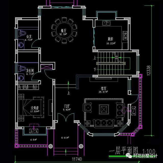 11x12米歐式三層別墅設計圖，帶大露臺+挑空客廳，特別適合農(nóng)村自建。