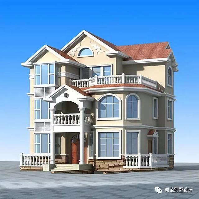 11x12米歐式三層別墅設計圖，帶大露臺+挑空客廳，特別適合農(nóng)村自建。