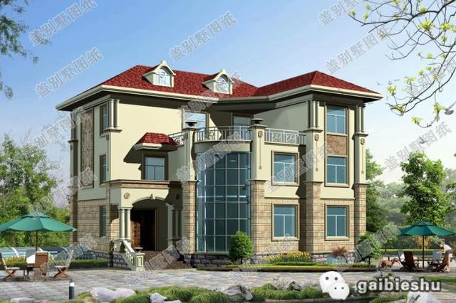 15×14米三層高檔別墅設(shè)計(jì)圖，帶地下室，美觀大氣，漂亮耐看。