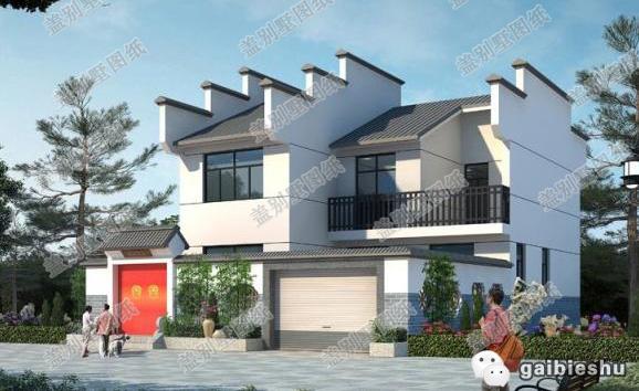 10×11米二層自建房，徽派建筑風(fēng)格，低調(diào)而典雅，室內(nèi)布局合理，功能齊全。