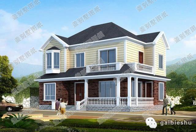 15×10米二層農(nóng)村小別墅設(shè)計(jì)圖，漂亮實(shí)用，造價(jià)25萬(wàn)。